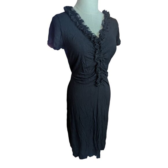 Merona Ruffle V-Neck Tie Back Dress Medium - Picture 2 of 5